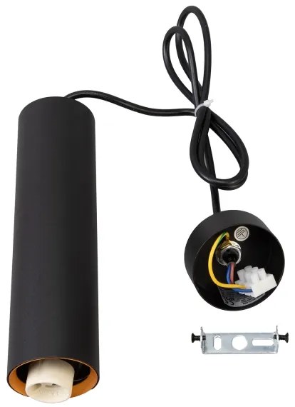 Brilagi - Lustră LED reglabilă pe cablu SELE 1xGU10/6W/230V, negru/auriu