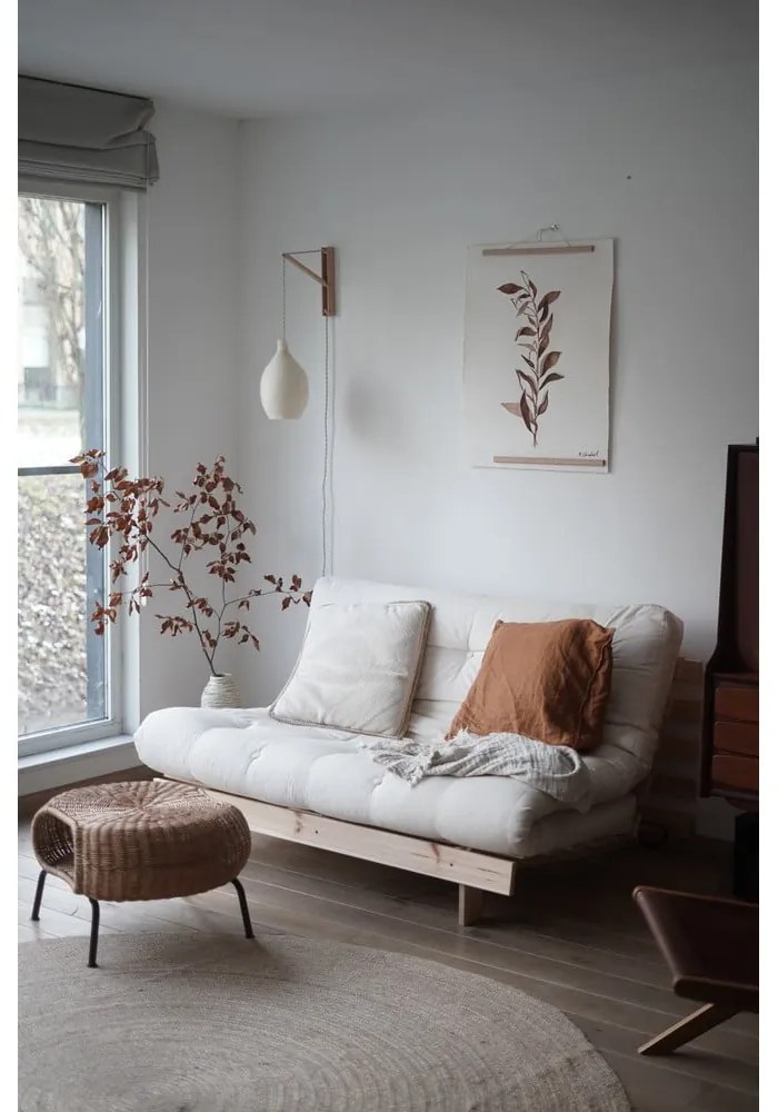 Canapea maro închis extensibilă 140 cm Roots – Karup Design