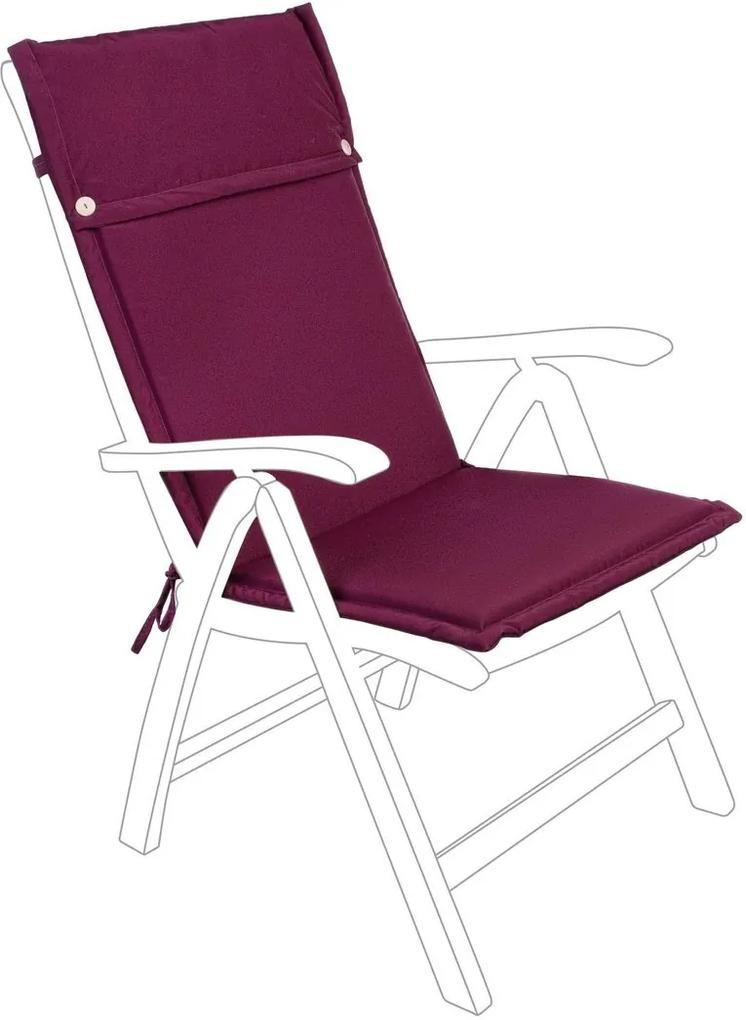 Perna scaun gradina din textil visiniu Poly 50 cm x 120 cm x 3 h