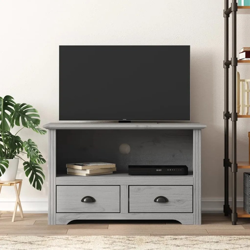 vidaXL Comodă TV cu 2 sertare „BODO” gri 91,5x44,5x56 cm lemn de pin