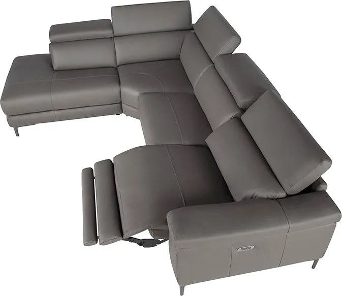 Coltar stanga design italian LUX tapitat cu piele naturala Alfredo