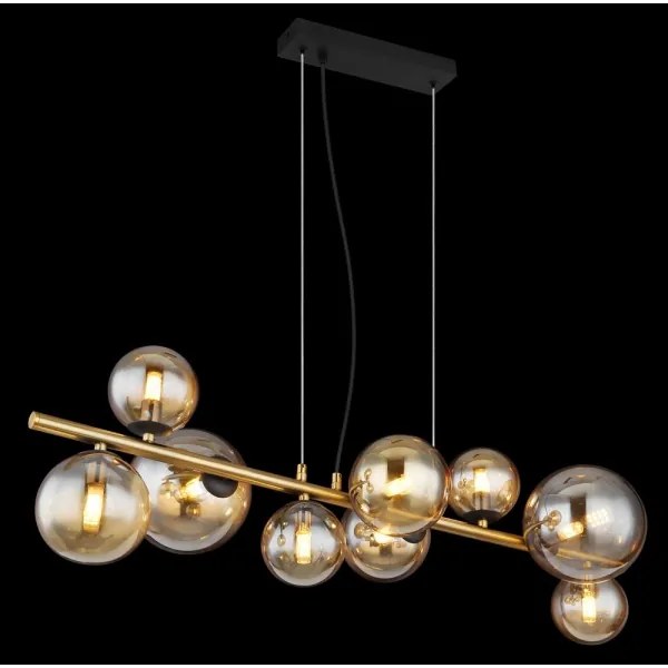 Lustră LED pe tijă RIHA 9xG9/3W/230V alamă Globo 56135-9H