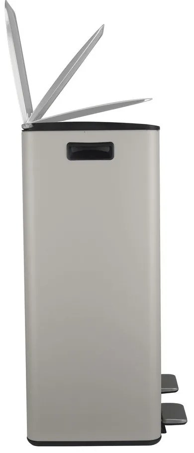 Coș de gunoi taupe pentru reciclare/cu pedală 2x30 l din oțel Aliya – Spirella