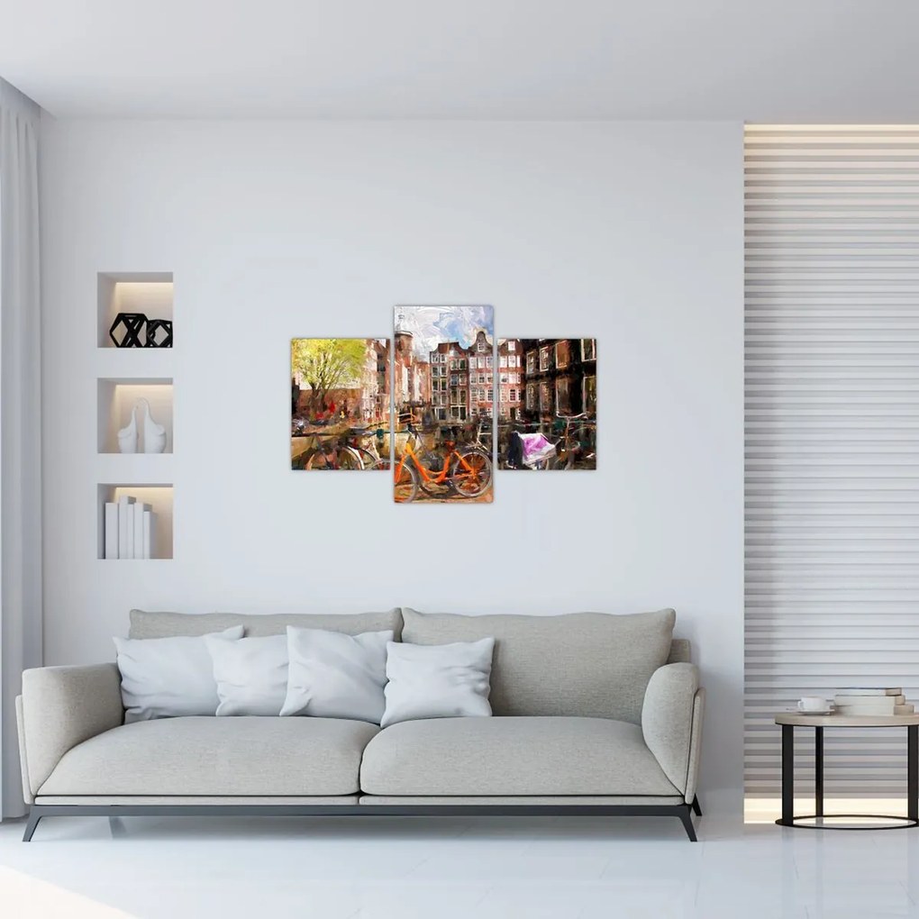 Tablou - Amsterdam, pictură (90x60 cm)