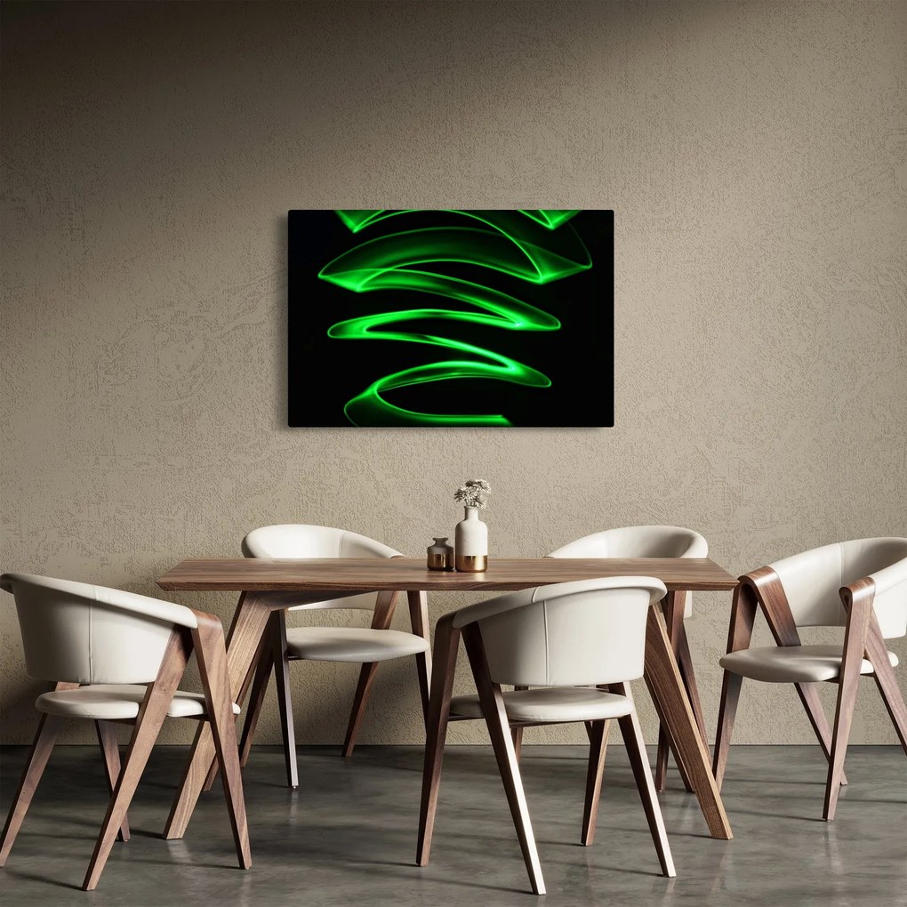 Tablou - valuri neon (90x60 cm)