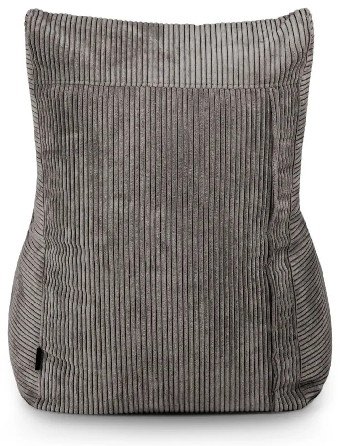 Fotoliu bean bag gri deschis cu tapițerie din catifea reiată Seat Lounge – SLOWDOWN