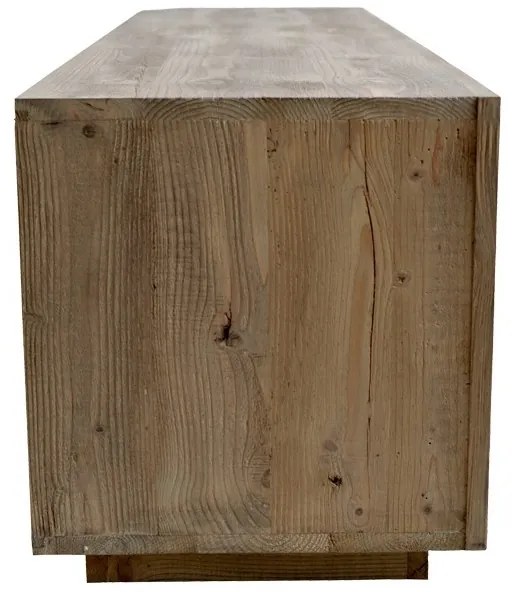 Comoda TV natur, din lemn reciclat , Country