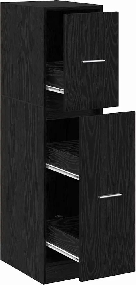 vidaXL Cabinet de Apotecă Stejar negru 30 x 41 x 118 cm Lemn compozit