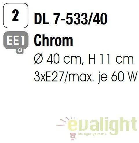 Plafoniera clasica diam.40cm Era DL 7-533/40 chrom OR
