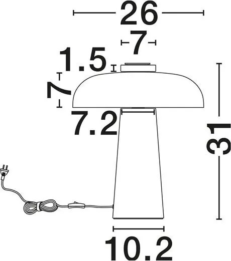 Veioza/Lampa de masa decorativa LENTO