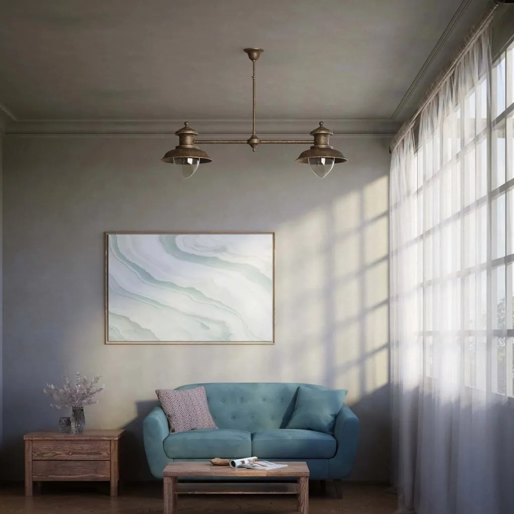 Lustra design italian din alama si sticla Al Mare