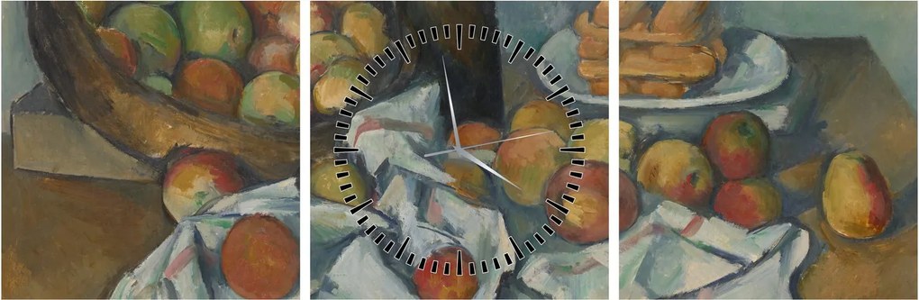 Tablou - Paul Cezanne, The Basket of Apples, reproducere (cu ceas) (90x30 cm)