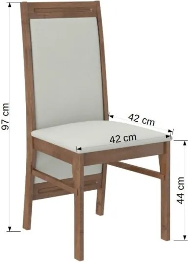 Scaun tapitat, din lemn, K16, ADRK Furniture (Culoare: Stejar Auriu Craft)