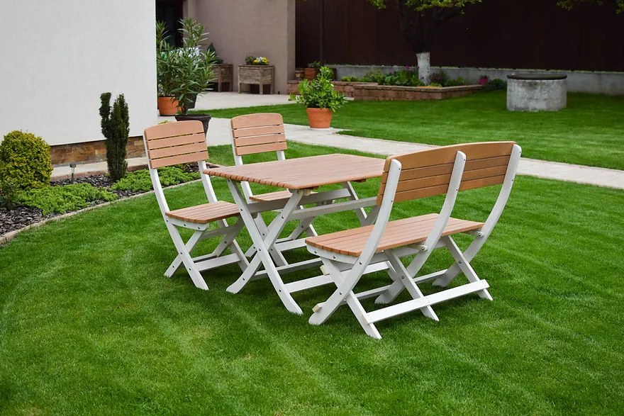 Set mobilier gradina pliabil Margharita Pastel, 110 cm, pastel