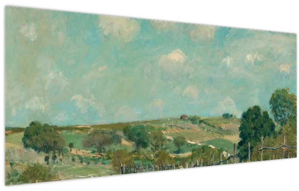 Tablou - Alfred Sisley, Meadow, reproducere (120x50 cm)