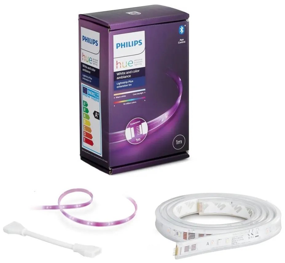 Banda LED RGBW reglabilă Philips Hue WHITE AND COLOR AMBIANCE 1m LED/11W/12V