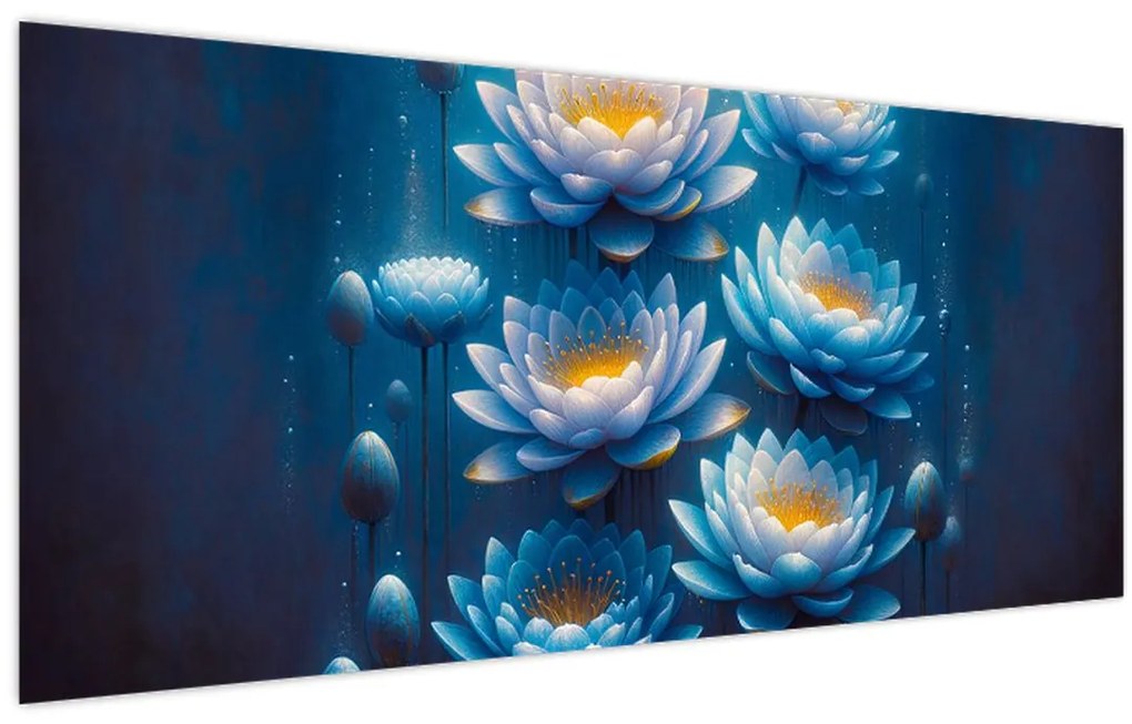 Tablou - Nuferi sub apă (120x50 cm)