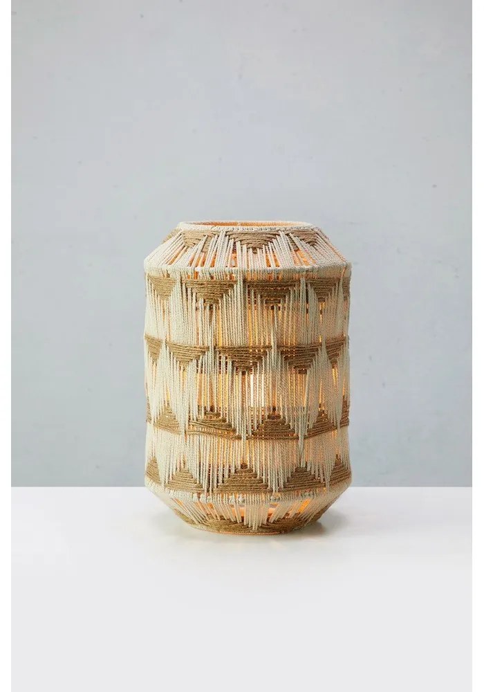 Veioză în culoare naturală cu abajur textil/cu abajur din iută (înălțime 35 cm) Ano – Markslöjd