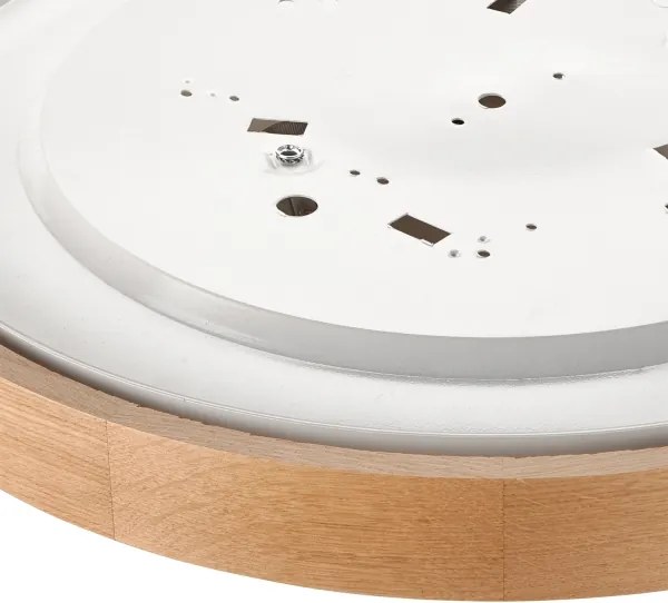 Brilagi - Plafonieră LED RGBW dimabilă CARVALHO, 3xE27/15W/230V, Wi-Fi, stejar, Ø 47,5 cm