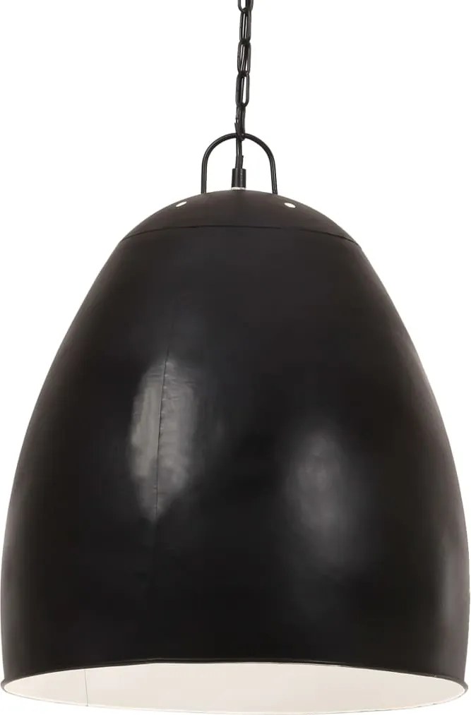 vidaXL Lampă suspendată industrială, negru, 42 cm, rotund, 25 W, E27