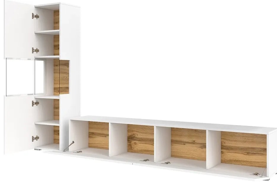 Mobilier living Avernic Typ 09 (Alb + Stejar wotan). 1042049
