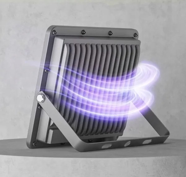 Proiector LED exterior 100 W, 230 V, 4500 K, IP65, gri