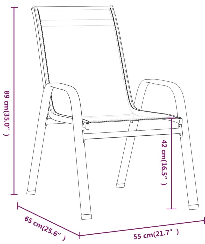 Set mobilier de gradina, gri si negru, 9 piese Gri si negru, Lungime masa 180 cm, 9