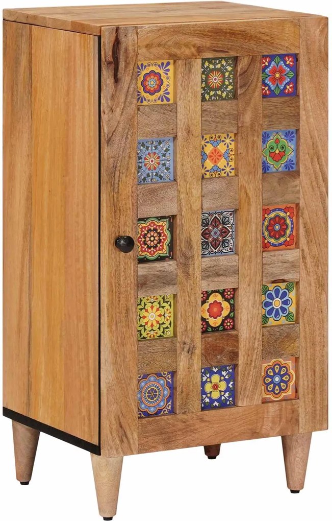 vidaXL Bufet cu ușă natural 40 x 33,5 x 75 cm Lemn de mango solid