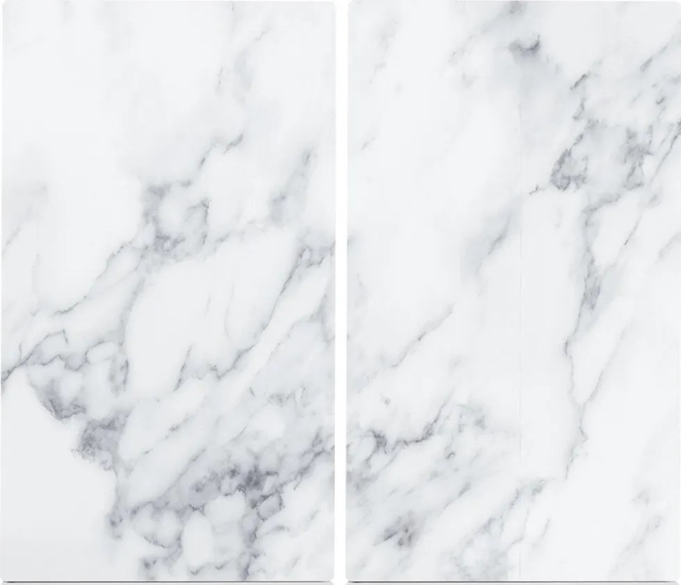 Plăci de protecție din sticlă MARBLE WHITE pentru aragaz – 2 bucăți, ZELLER, model 5