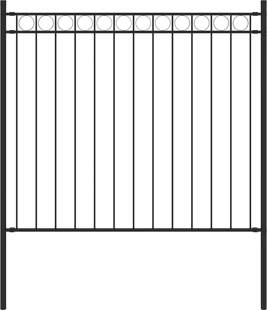vidaXL Gard de grădină Assen oțel 1,7x0,8 m negru