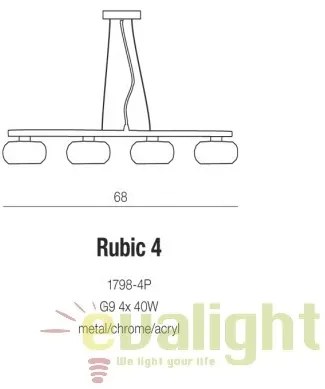 Lustra moderna Rubic 4