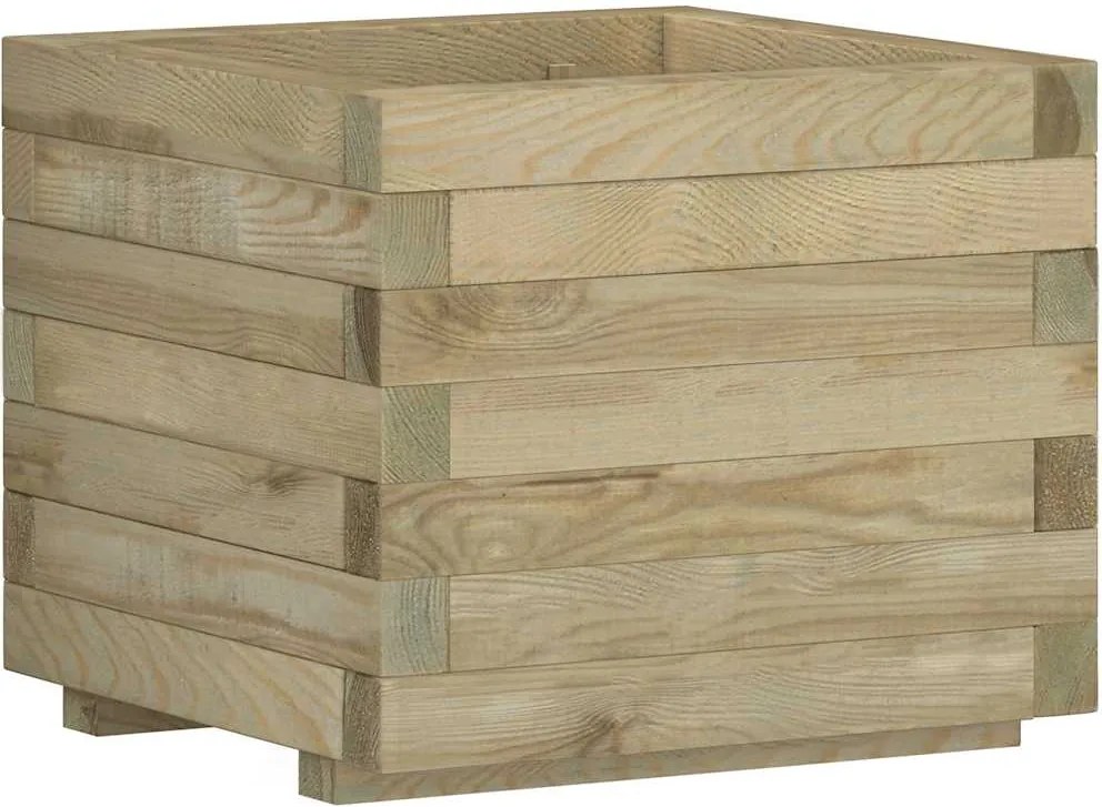 vidaXL Stratat înălțat, 50x50x40 cm, lemn, pătrat