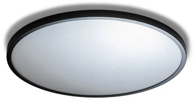 Plafoniera LED design slim MALTA R 40 4000K neagra