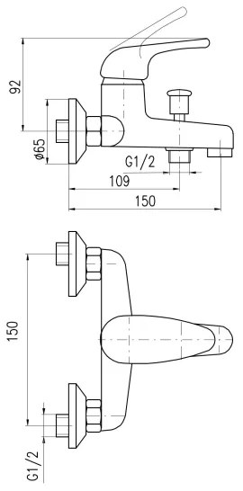 RAV Slezák SA054.5 - Baterie de cadă SAZAVA crom lucios