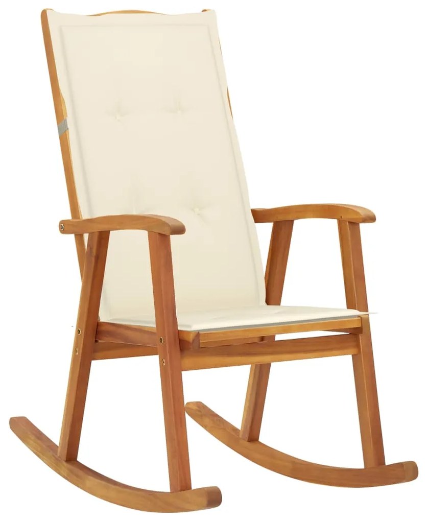 vidaXL Balansoar cu perne, lemn masiv de acacia