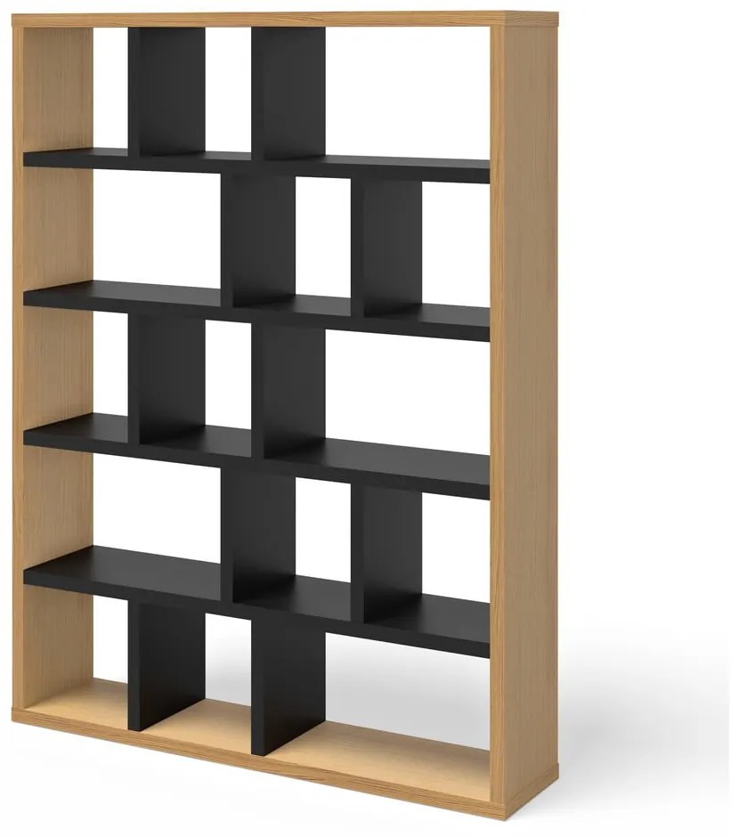 Bibliotecă negru-natural 150x198 cm Berlin – TemaHome