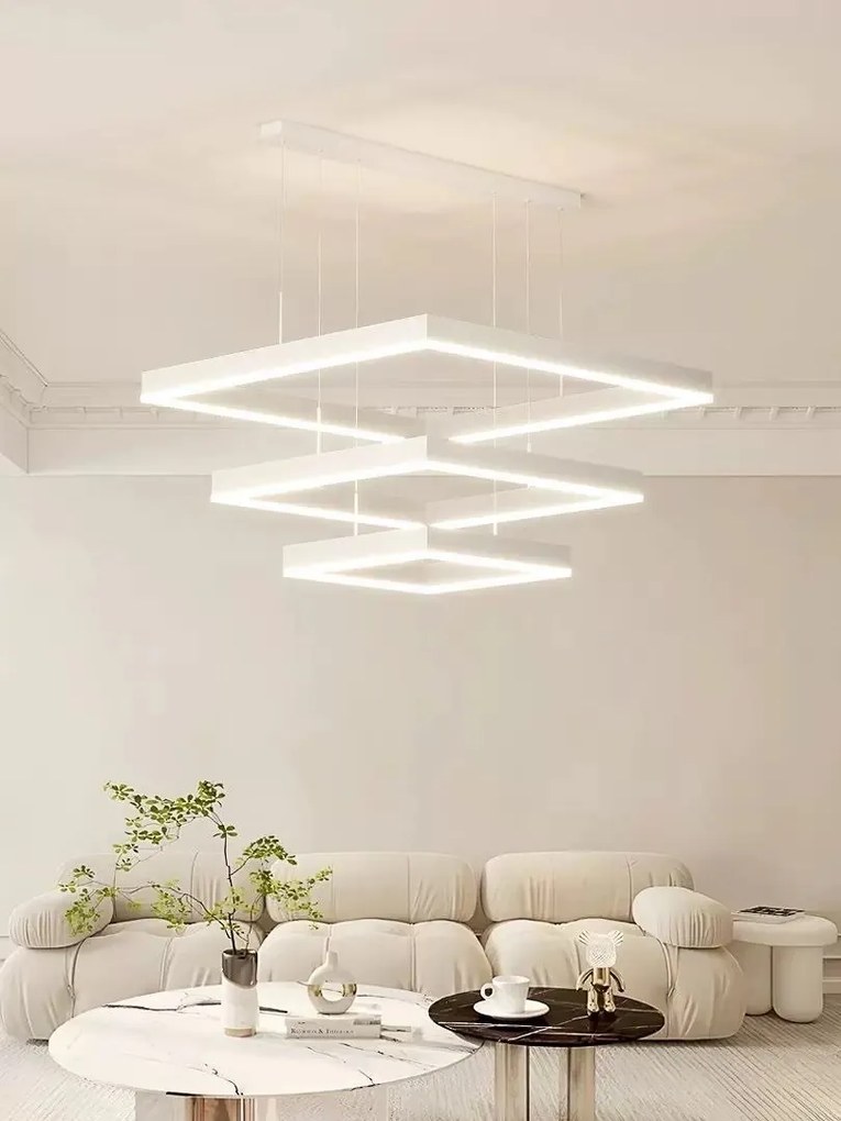 💡 Pendul LED 9510/3 – Stil Minimalist cu Funcții Smart și Finisaj Alb
