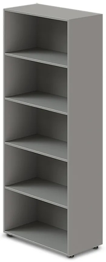 Dulap înalt TopOffice Premium 79,8 x 40,4 x 196,5 cm, gri