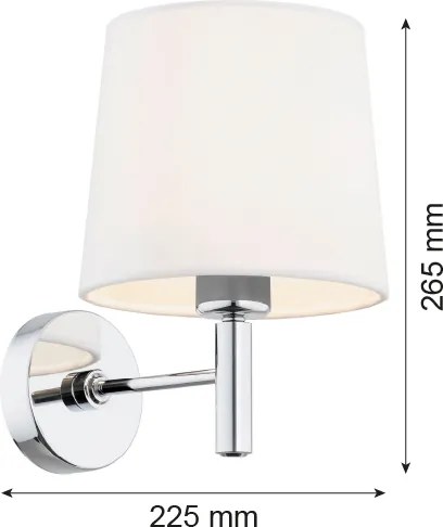 Brilagi - Aplică de perete MONTE 1xE27/60W/230V crem/crom lucios