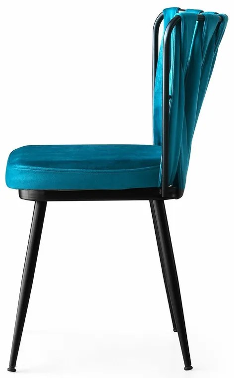 Set de scaune de sufragerie Kusakli Blue, 4 buc.