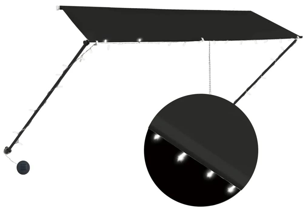 Copertina retractabila cu LED, antracit, 300 x 150 cm Antracit, 300 x 150 cm