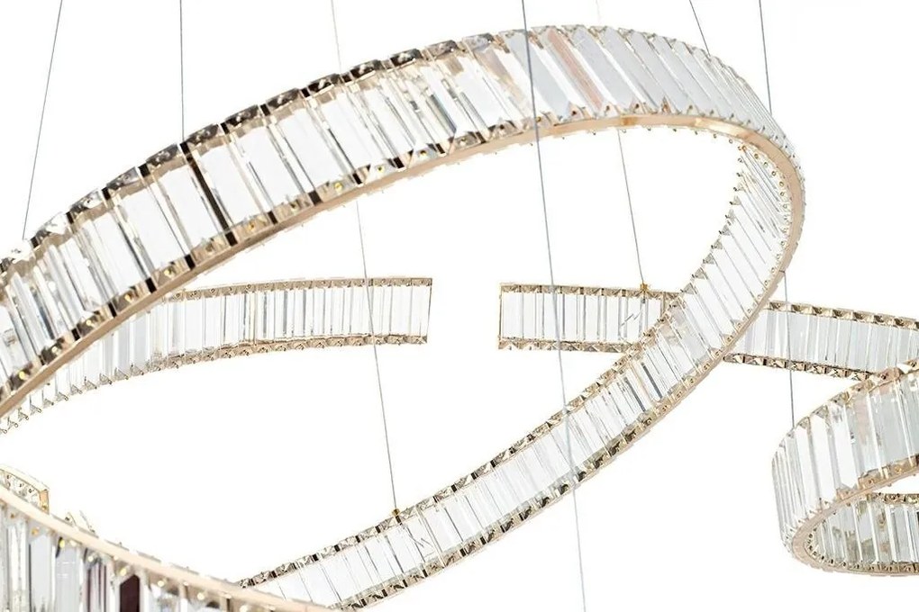 Lustra XXL suspendata LED design ambiental Ring LINE 8 auriu