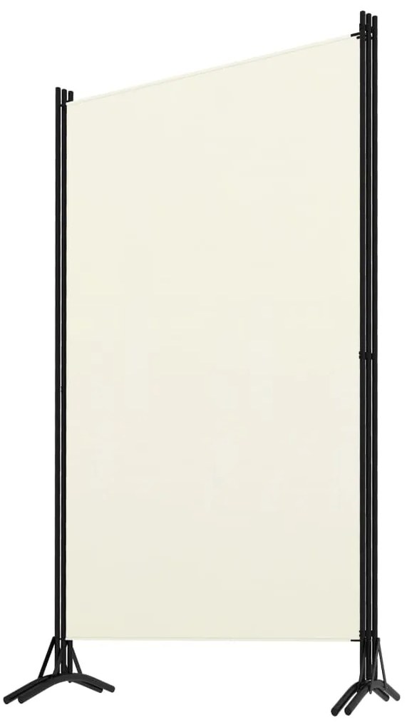 Paravan de camera cu 3 panouri, alb, 260 x 180 cm, textil