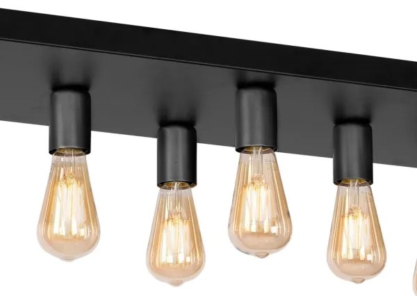 Plafonieră FILO 11xE27/60W/230V neagră