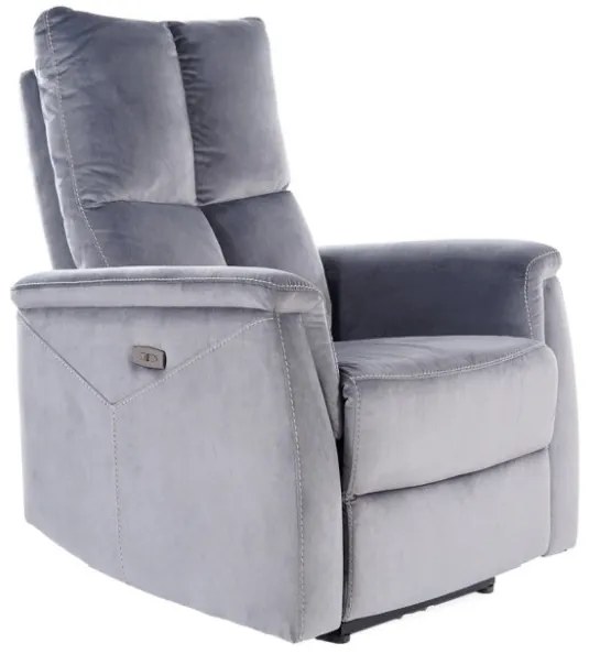 Fotoliu recliner Neptun velvet gri Blu14