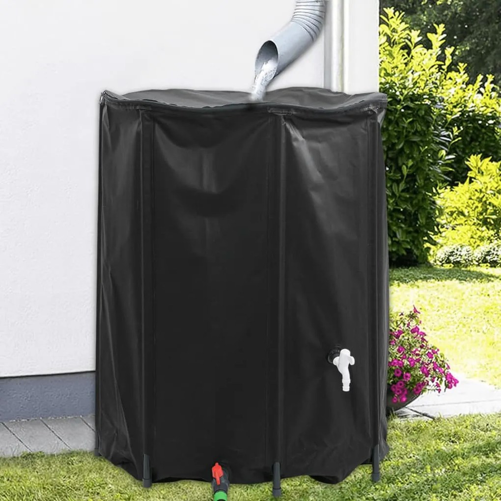 vidaXL Rezervor de apă cu robinet, pliabil, 750 L, PVC
