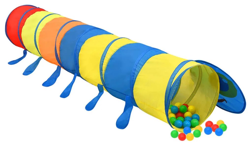 Tunel de joaca pentru copii, multicolor, 245 cm, poliester