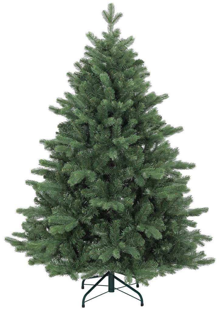 HOMCOM Brad de Crăciun Artificial cu 847 Crengi, Brad de Crăciun Realist Pliabil cu Bază Metalică, Ø105x150 cm, Verde | Aosom Romania