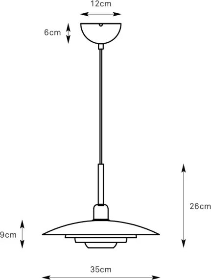 Markslöjd 108874 - Pendul pe cablu PINY 1xE27/60W/230V Ø 35 cm alb