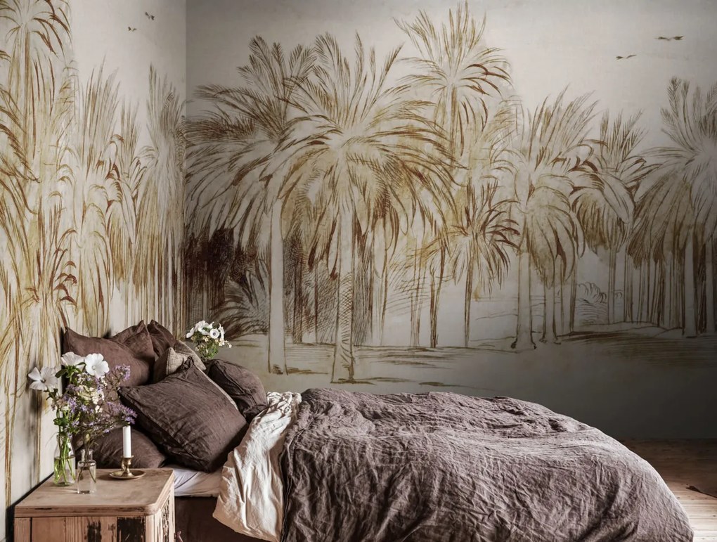 Tapet Ocean Palms, Beige, Rebel Walls